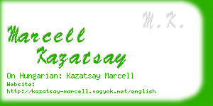 marcell kazatsay business card